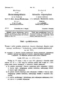 Verordnungsblatt für den Dienstbereich des K.K. Finanzministeriums für die im Reichsrate Vertretenen Königreiche und Länder : [...] : Beilage zu dem Verordnungsblatte für den Dienstbereich des K.K. Österr. Finanz-Ministeriums 