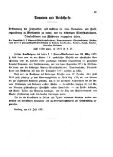 Verordnungsblatt für den Dienstbereich des K.K. Finanzministeriums für die im Reichsrate Vertretenen Königreiche und Länder : [...] : Beilage zu dem Verordnungsblatte für den Dienstbereich des K.K. Österr. Finanz-Ministeriums  18710917 Seite: 3