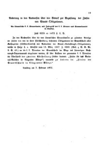 Verordnungsblatt für den Dienstbereich des K.K. Finanzministeriums für die im Reichsrate Vertretenen Königreiche und Länder : [...] : Beilage zu dem Verordnungsblatte für den Dienstbereich des K.K. Österr. Finanz-Ministeriums  18720304 Seite: 3