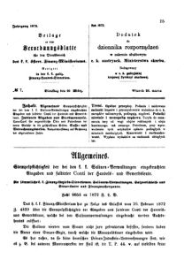 Verordnungsblatt für den Dienstbereich des K.K. Finanzministeriums für die im Reichsrate Vertretenen Königreiche und Länder : [...] : Beilage zu dem Verordnungsblatte für den Dienstbereich des K.K. Österr. Finanz-Ministeriums 