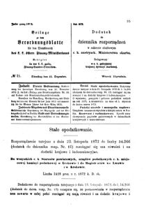 Verordnungsblatt für den Dienstbereich des K.K. Finanzministeriums für die im Reichsrate Vertretenen Königreiche und Länder : [...] : Beilage zu dem Verordnungsblatte für den Dienstbereich des K.K. Österr. Finanz-Ministeriums  18721231 Seite: 1