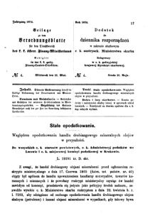 Verordnungsblatt für den Dienstbereich des K.K. Finanzministeriums für die im Reichsrate Vertretenen Königreiche und Länder : [...] : Beilage zu dem Verordnungsblatte für den Dienstbereich des K.K. Österr. Finanz-Ministeriums  18730521 Seite: 1