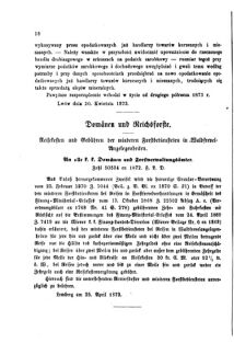 Verordnungsblatt für den Dienstbereich des K.K. Finanzministeriums für die im Reichsrate Vertretenen Königreiche und Länder : [...] : Beilage zu dem Verordnungsblatte für den Dienstbereich des K.K. Österr. Finanz-Ministeriums  18730521 Seite: 2