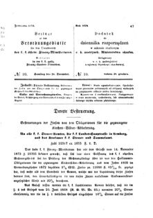 Verordnungsblatt für den Dienstbereich des K.K. Finanzministeriums für die im Reichsrate Vertretenen Königreiche und Länder : [...] : Beilage zu dem Verordnungsblatte für den Dienstbereich des K.K. Österr. Finanz-Ministeriums  18731220 Seite: 1