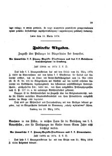 Verordnungsblatt für den Dienstbereich des K.K. Finanzministeriums für die im Reichsrate Vertretenen Königreiche und Länder : [...] : Beilage zu dem Verordnungsblatte für den Dienstbereich des K.K. Österr. Finanz-Ministeriums  18740414 Seite: 3