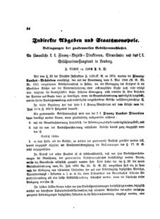 Verordnungsblatt für den Dienstbereich des K.K. Finanzministeriums für die im Reichsrate Vertretenen Königreiche und Länder : [...] : Beilage zu dem Verordnungsblatte für den Dienstbereich des K.K. Österr. Finanz-Ministeriums  18741021 Seite: 2