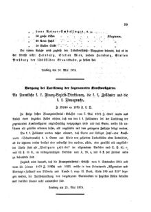 Verordnungsblatt für den Dienstbereich des K.K. Finanzministeriums für die im Reichsrate Vertretenen Königreiche und Länder : [...] : Beilage zu dem Verordnungsblatte für den Dienstbereich des K.K. Österr. Finanz-Ministeriums  18750618 Seite: 3