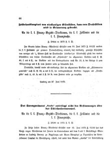 Verordnungsblatt für den Dienstbereich des K.K. Finanzministeriums für die im Reichsrate Vertretenen Königreiche und Länder : [...] : Beilage zu dem Verordnungsblatte für den Dienstbereich des K.K. Österr. Finanz-Ministeriums  18750712 Seite: 4