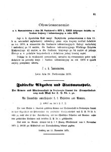 Verordnungsblatt für den Dienstbereich des K.K. Finanzministeriums für die im Reichsrate Vertretenen Königreiche und Länder : [...] : Beilage zu dem Verordnungsblatte für den Dienstbereich des K.K. Österr. Finanz-Ministeriums  18751210 Seite: 3