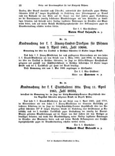 Gesetz-und Verordnungsblatt für das Königreich Böhmen 18650430 Seite: 2