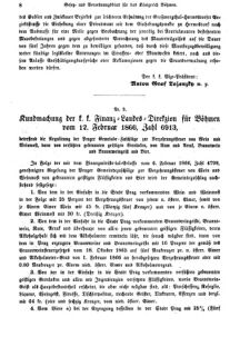 Gesetz-und Verordnungsblatt für das Königreich Böhmen 18660303 Seite: 2