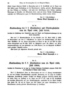 Gesetz-und Verordnungsblatt für das Königreich Böhmen 18660522 Seite: 2