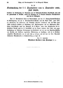 Gesetz-und Verordnungsblatt für das Königreich Böhmen 18661003 Seite: 4