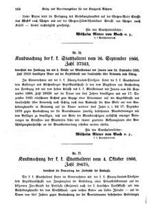 Gesetz-und Verordnungsblatt für das Königreich Böhmen 18661124 Seite: 2