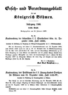 Gesetz-und Verordnungsblatt für das Königreich Böhmen 18670116 Seite: 5