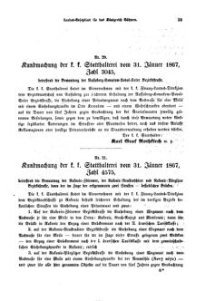 Gesetz-und Verordnungsblatt für das Königreich Böhmen 18670315 Seite: 3