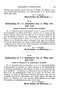 Gesetz-und Verordnungsblatt für das Königreich Böhmen 18670418 Seite: 5