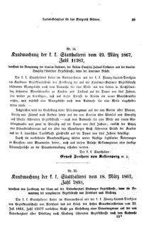 Gesetz-und Verordnungsblatt für das Königreich Böhmen 18670518 Seite: 3