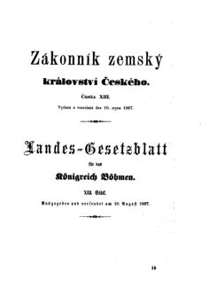 Gesetz-und Verordnungsblatt für das Königreich Böhmen 18670810 Seite: 1