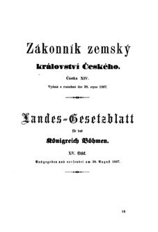 Gesetz-und Verordnungsblatt für das Königreich Böhmen 18670828 Seite: 1