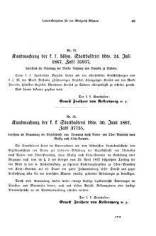 Gesetz-und Verordnungsblatt für das Königreich Böhmen 18671016 Seite: 3