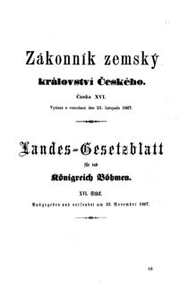 Gesetz-und Verordnungsblatt für das Königreich Böhmen 18671123 Seite: 1