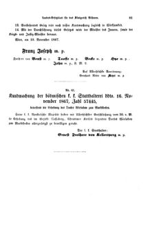 Gesetz-und Verordnungsblatt für das Königreich Böhmen 18671202 Seite: 7