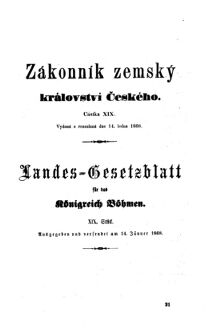 Gesetz-und Verordnungsblatt für das Königreich Böhmen