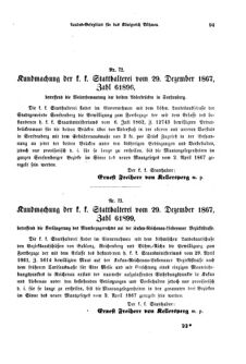 Gesetz-und Verordnungsblatt für das Königreich Böhmen 18680122 Seite: 3