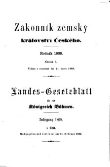 Gesetz-und Verordnungsblatt für das Königreich Böhmen