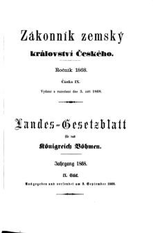 Gesetz-und Verordnungsblatt für das Königreich Böhmen