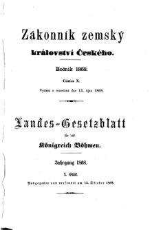 Gesetz-und Verordnungsblatt für das Königreich Böhmen