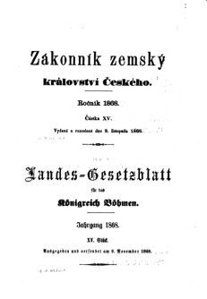 Gesetz-und Verordnungsblatt für das Königreich Böhmen 18681109 Seite: 5