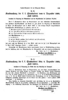 Gesetz-und Verordnungsblatt für das Königreich Böhmen 18690116 Seite: 19