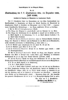 Gesetz-und Verordnungsblatt für das Königreich Böhmen 18690116 Seite: 23