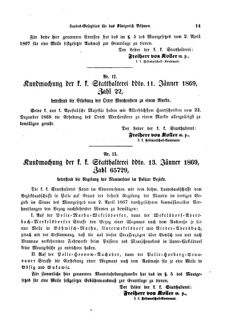 Gesetz-und Verordnungsblatt für das Königreich Böhmen 18690215 Seite: 5