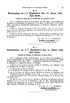 Gesetz-und Verordnungsblatt für das Königreich Böhmen 18690215 Seite: 7