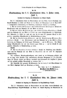 Gesetz-und Verordnungsblatt für das Königreich Böhmen 18690304 Seite: 29