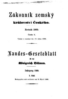 Gesetz-und Verordnungsblatt für das Königreich Böhmen 18690410 Seite: 9