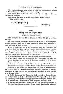 Gesetz-und Verordnungsblatt für das Königreich Böhmen 18690503 Seite: 5