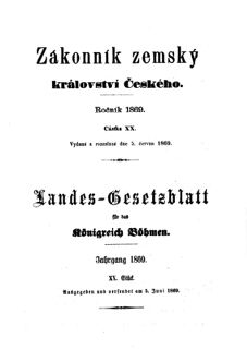 Gesetz-und Verordnungsblatt für das Königreich Böhmen 18690605 Seite: 9