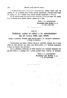 Gesetz-und Verordnungsblatt für das Königreich Böhmen 18690624 Seite: 22