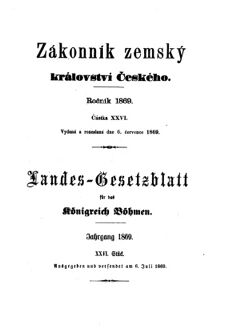 Gesetz-und Verordnungsblatt für das Königreich Böhmen