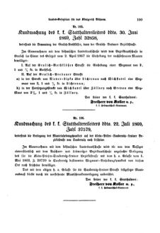 Gesetz-und Verordnungsblatt für das Königreich Böhmen 18690806 Seite: 27