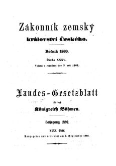 Gesetz-und Verordnungsblatt für das Königreich Böhmen 18690903 Seite: 1