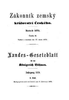 Gesetz-und Verordnungsblatt für das Königreich Böhmen