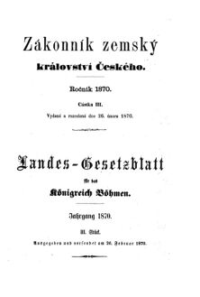 Gesetz-und Verordnungsblatt für das Königreich Böhmen