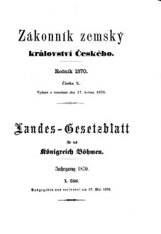 Gesetz-und Verordnungsblatt für das Königreich Böhmen