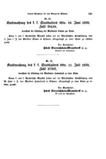 Gesetz-und Verordnungsblatt für das Königreich Böhmen 18700726 Seite: 7