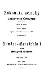 Gesetz-und Verordnungsblatt für das Königreich Böhmen